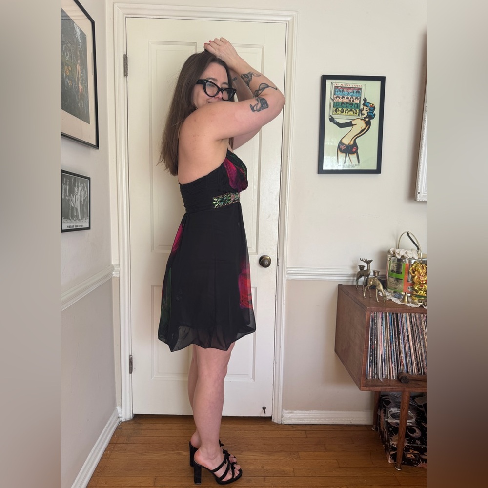 Y2K Vintage Sue Wong Bubble Hem Tulip Dress - Picture 2 of 8